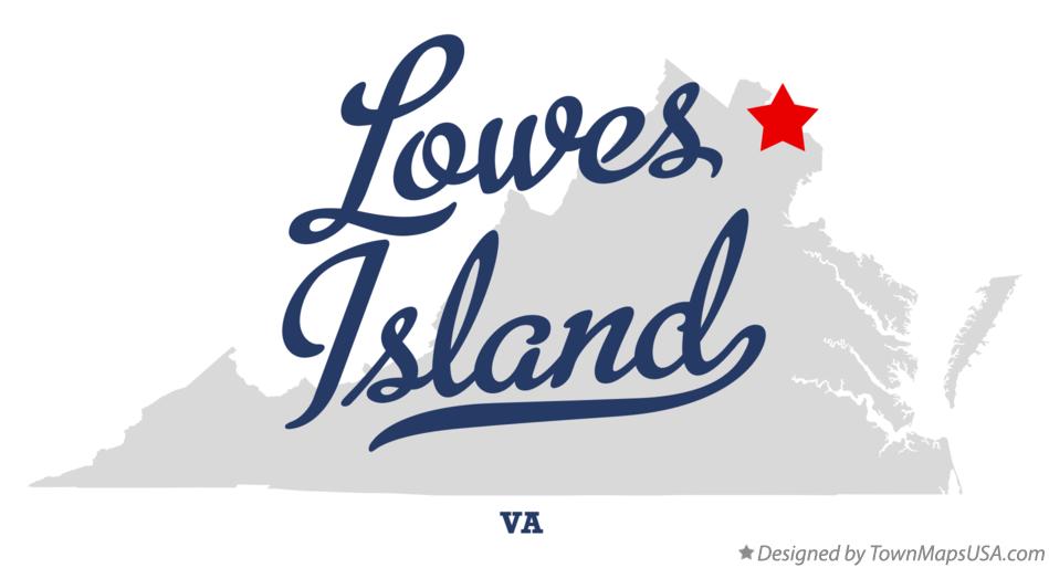 Map of Lowes Island Virginia VA