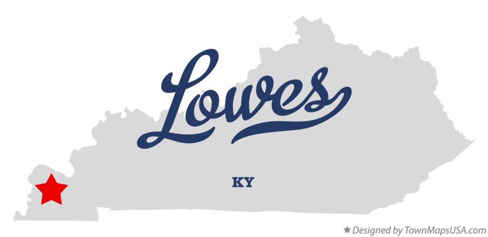 Map of Lowes Kentucky KY