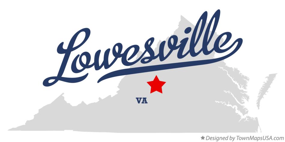 Map of Lowesville Virginia VA