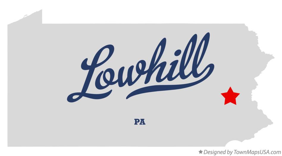 Map of Lowhill Pennsylvania PA