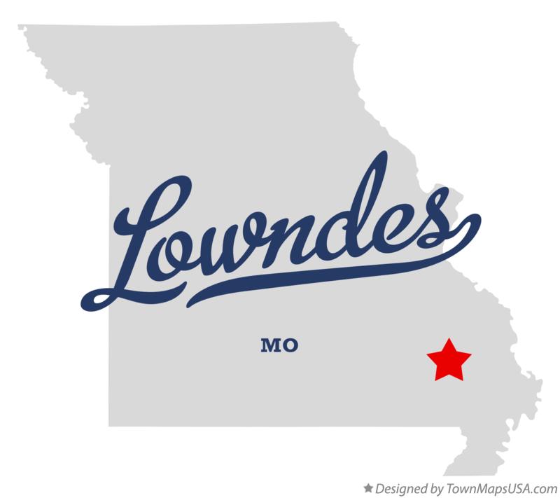 Map of Lowndes Missouri MO
