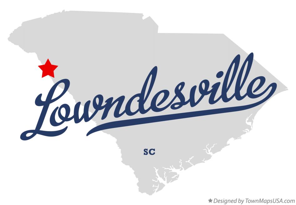 Map of Lowndesville South Carolina SC