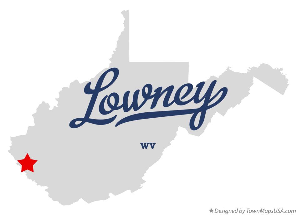 Map of Lowney West Virginia WV