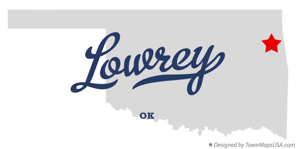 Map of Lowrey Oklahoma OK