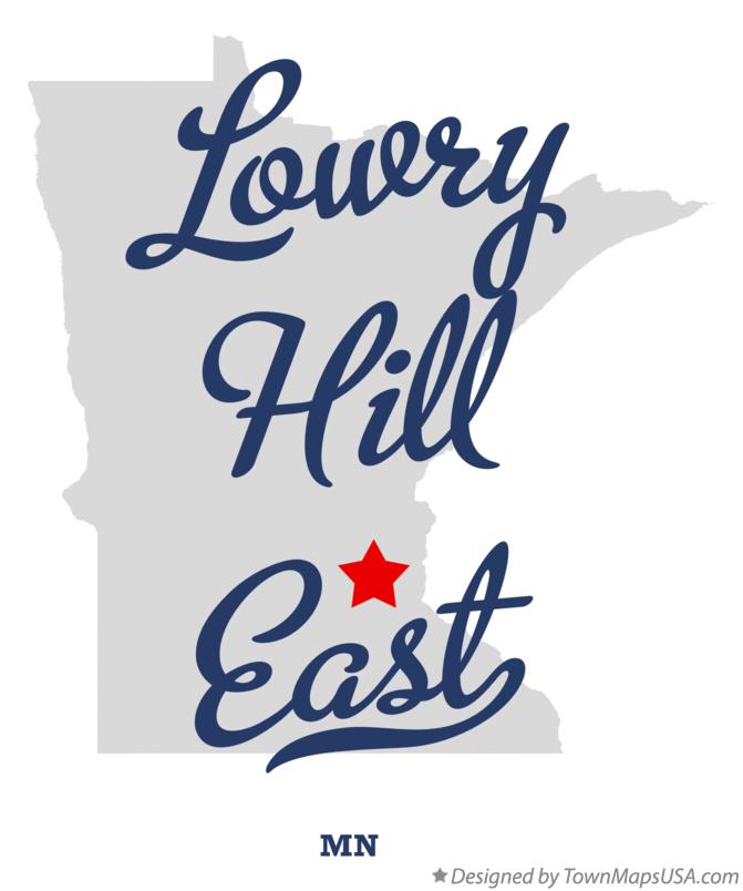 Map of Lowry Hill East Minnesota MN