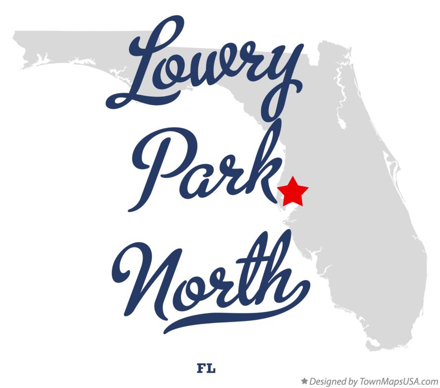 Map of Lowry Park North Florida FL