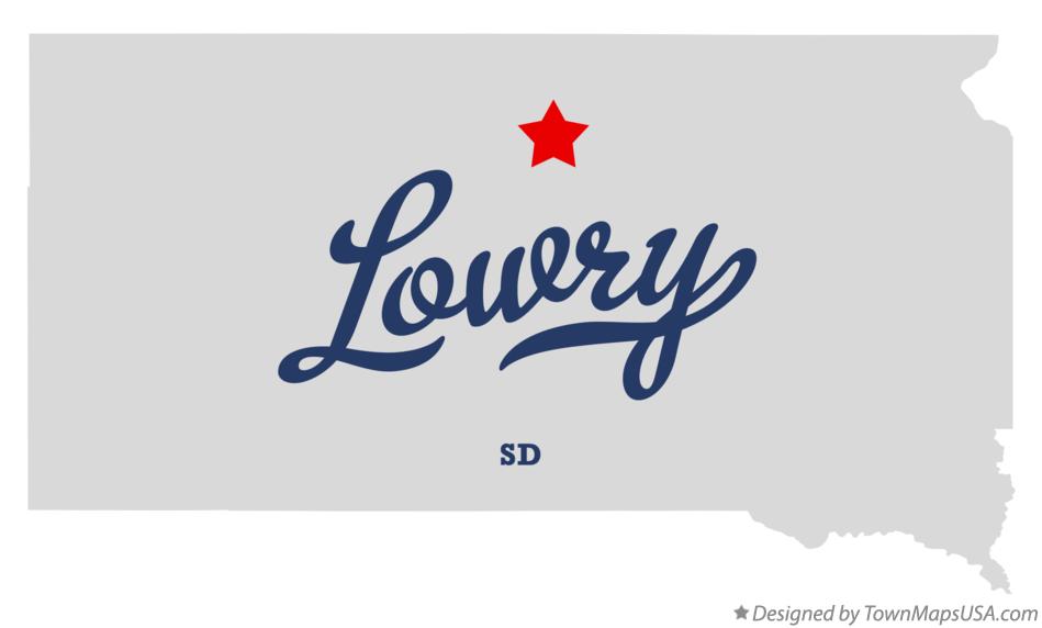 Map of Lowry South Dakota SD