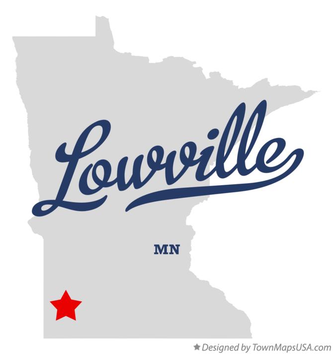 Map of Lowville Minnesota MN