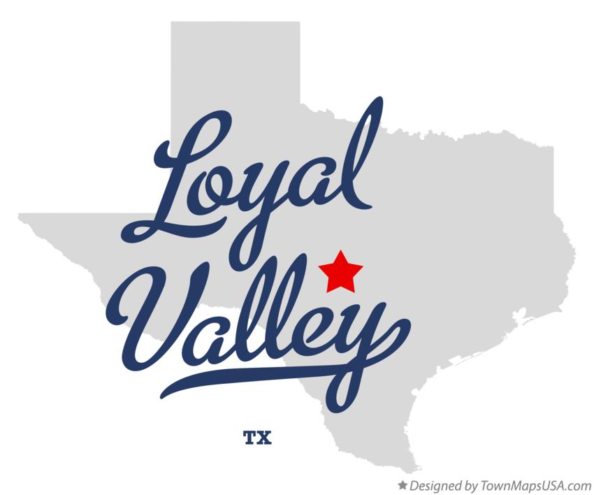 Map of Loyal Valley Texas TX