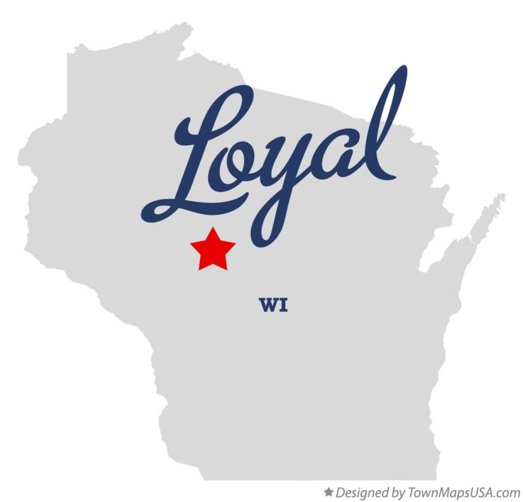 Map of Loyal Wisconsin WI