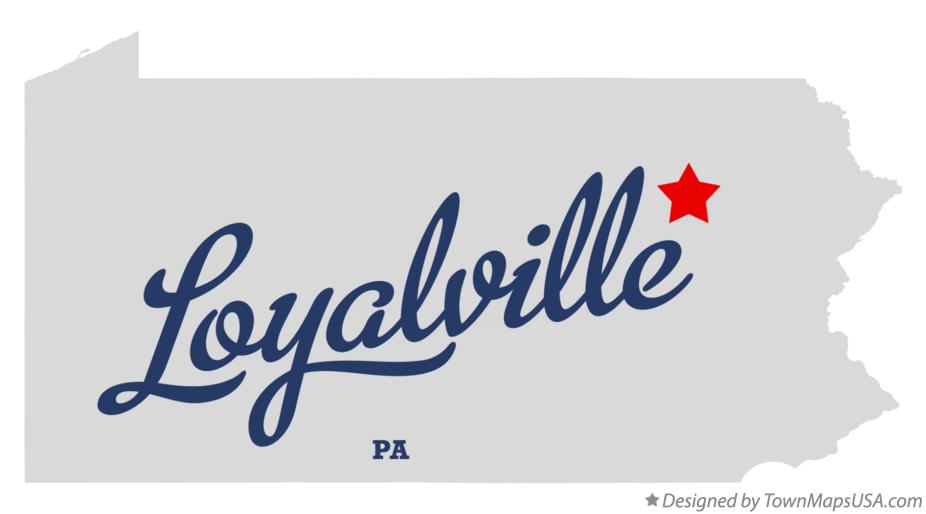 Map of Loyalville Pennsylvania PA