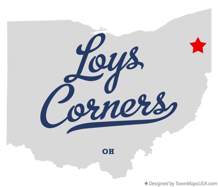 Map of Loys Corners Ohio OH