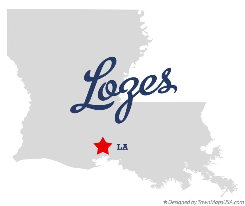 Map of Lozes Louisiana LA