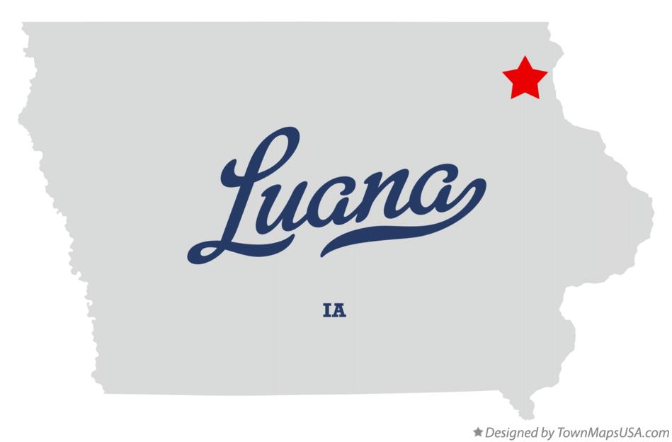 Map of Luana Iowa IA