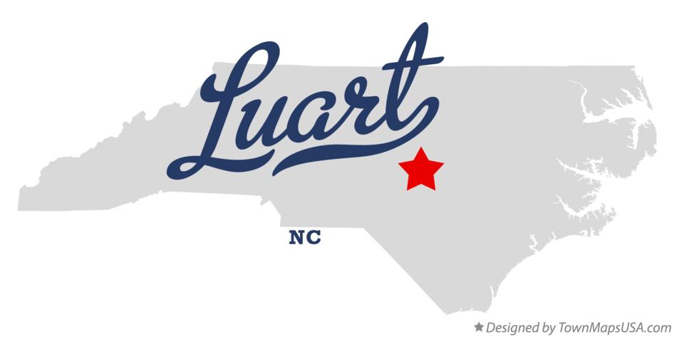 Map of Luart North Carolina NC