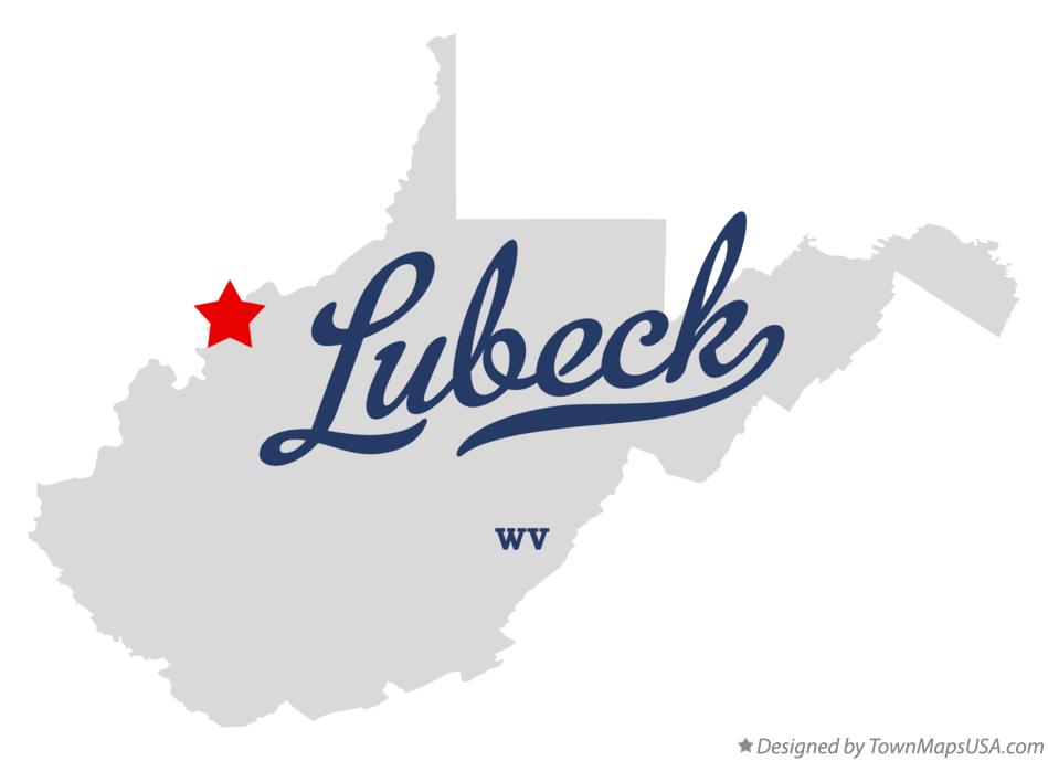 Map of Lubeck West Virginia WV