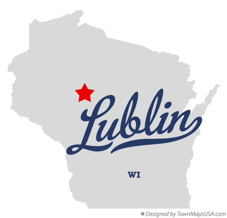 Map of Lublin Wisconsin WI