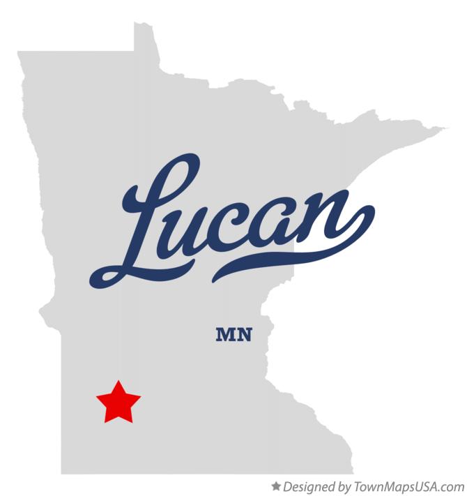 Map of Lucan Minnesota MN