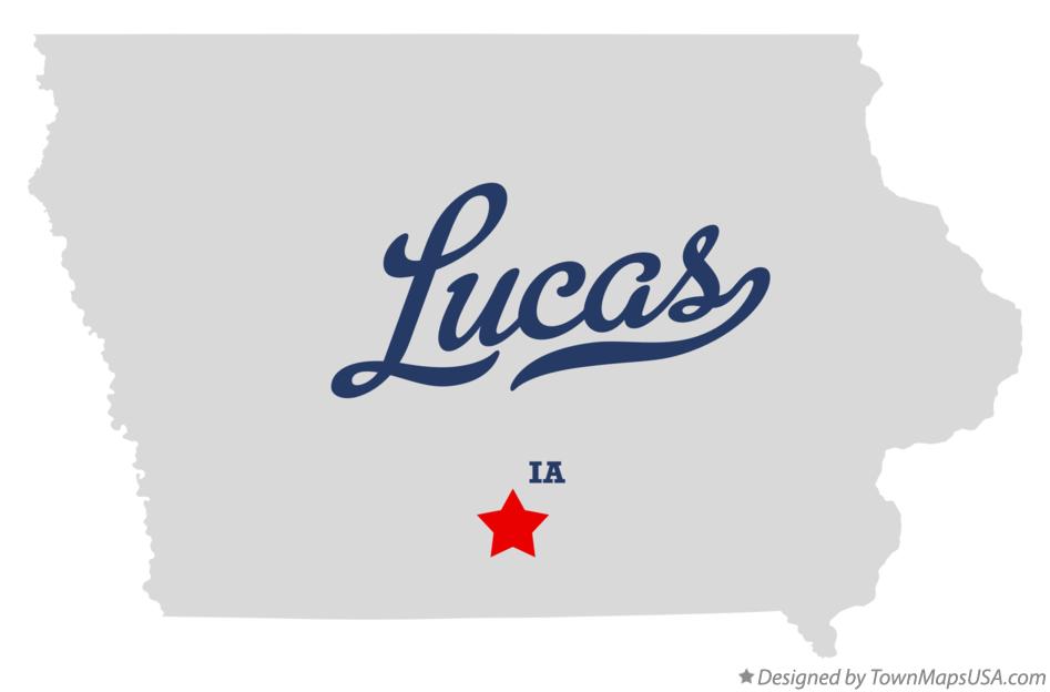 Map of Lucas Iowa IA