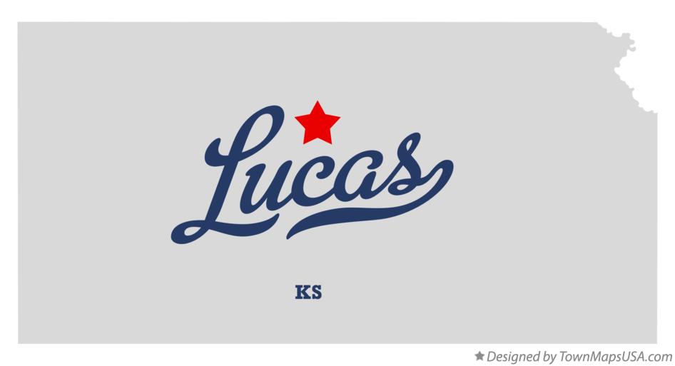Map of Lucas Kansas KS