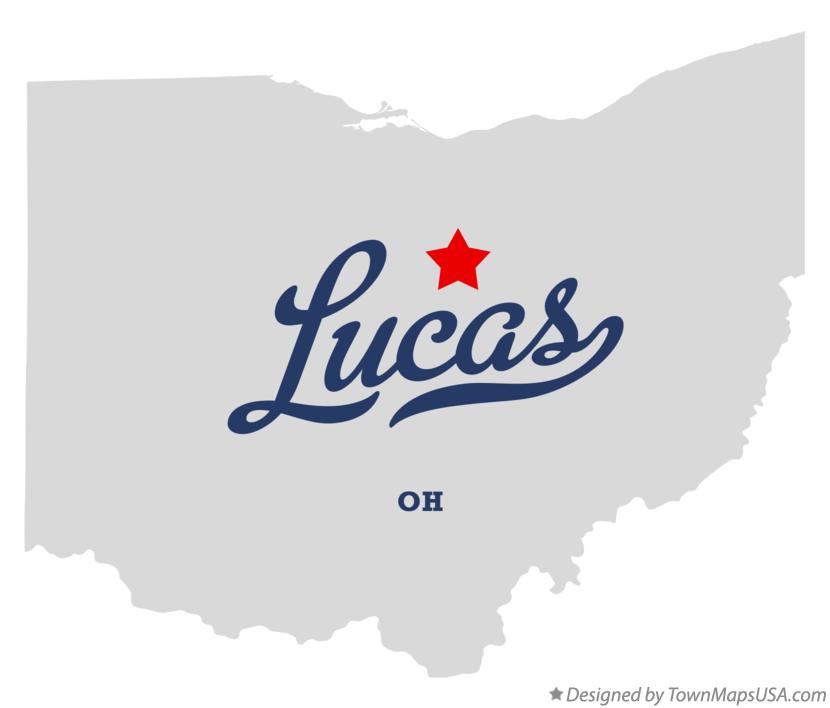 Map of Lucas Ohio OH
