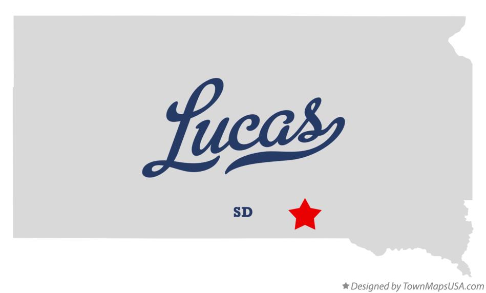 Map of Lucas South Dakota SD