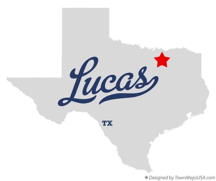Map of Lucas Texas TX