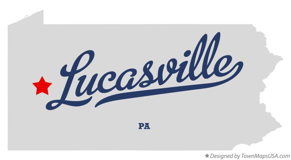 Map of Lucasville Pennsylvania PA