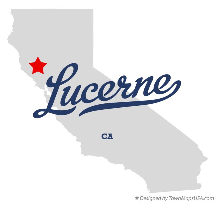 Map of Lucerne California CA