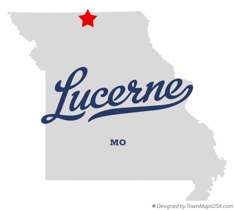 Map of Lucerne Missouri MO