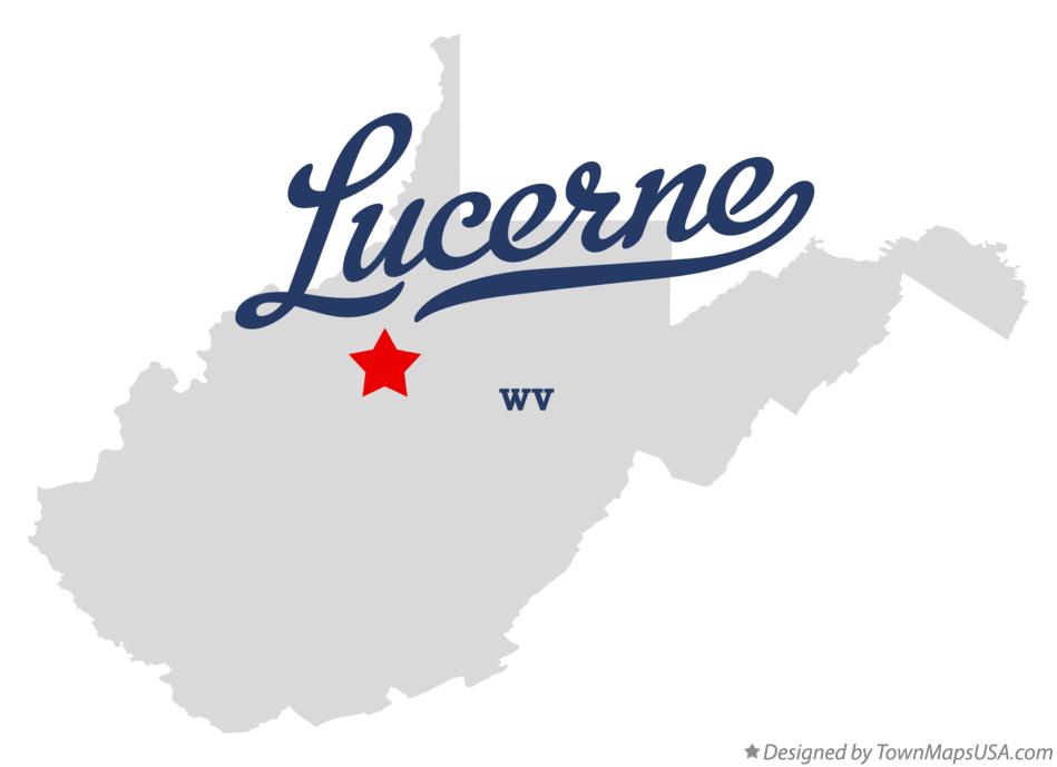 Map of Lucerne West Virginia WV