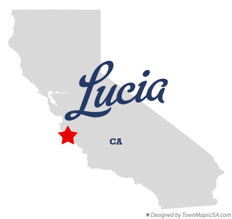 Map of Lucia California CA