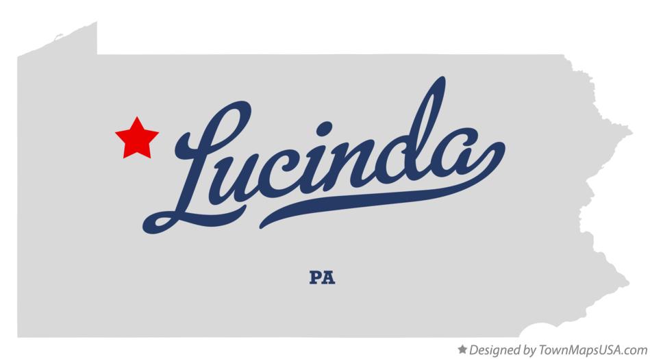 Map of Lucinda Pennsylvania PA