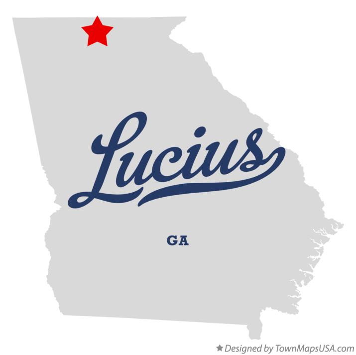 Map of Lucius Georgia GA