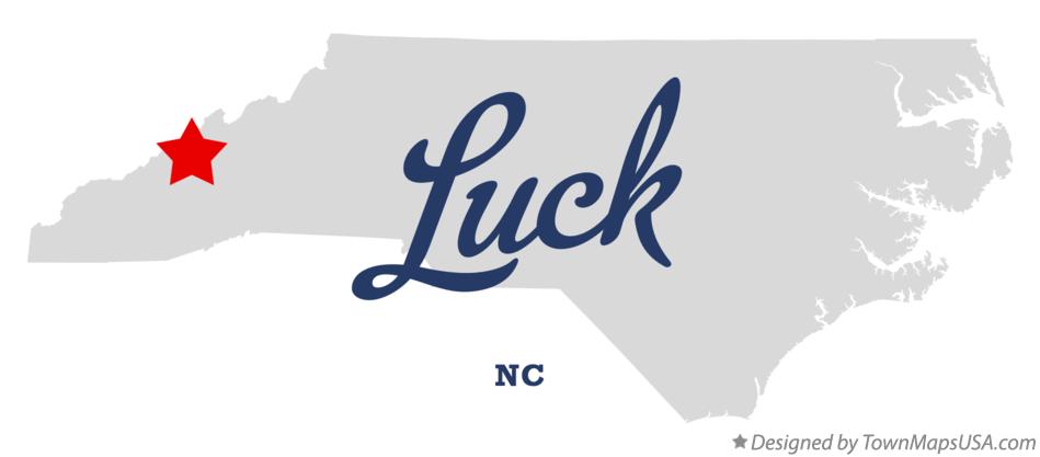 Map of Luck North Carolina NC