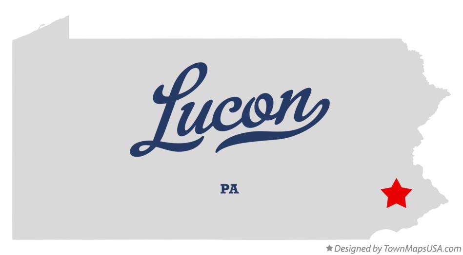 Map of Lucon Pennsylvania PA