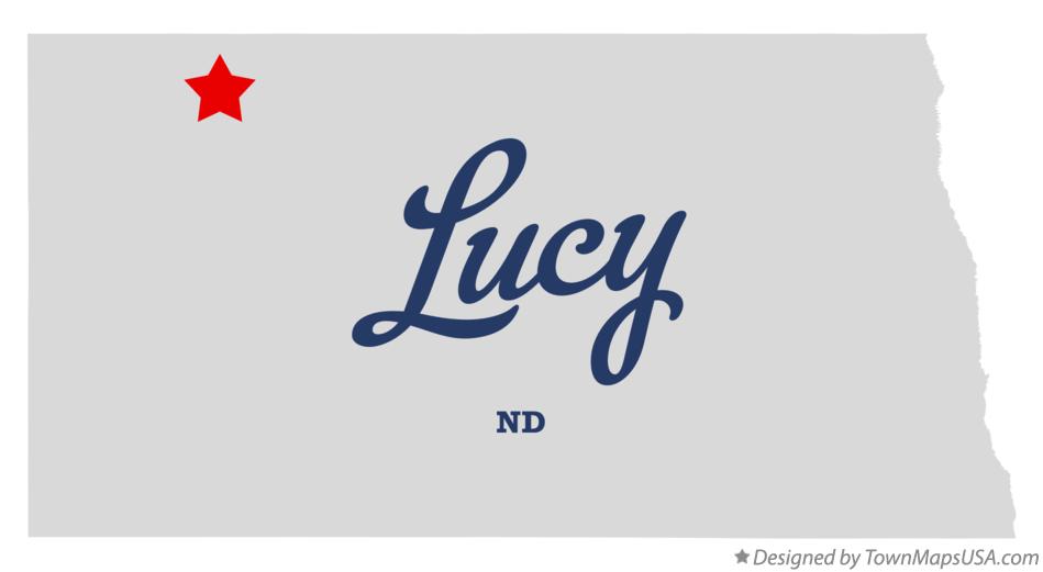 Map of Lucy North Dakota ND