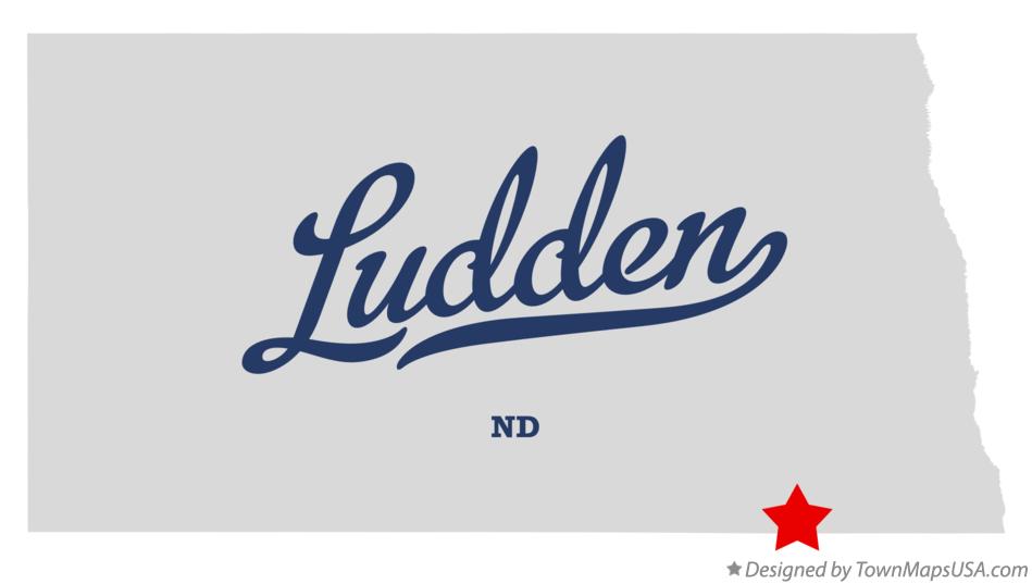 Map of Ludden North Dakota ND