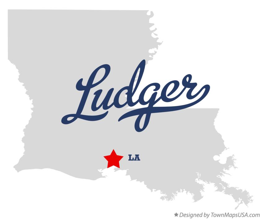 Map of Ludger Louisiana LA