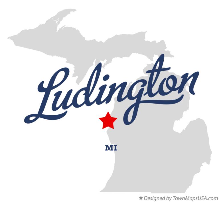 Map of Ludington Michigan MI