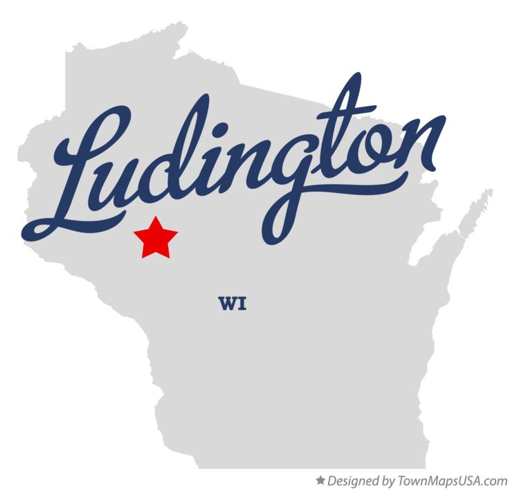 Map of Ludington Wisconsin WI