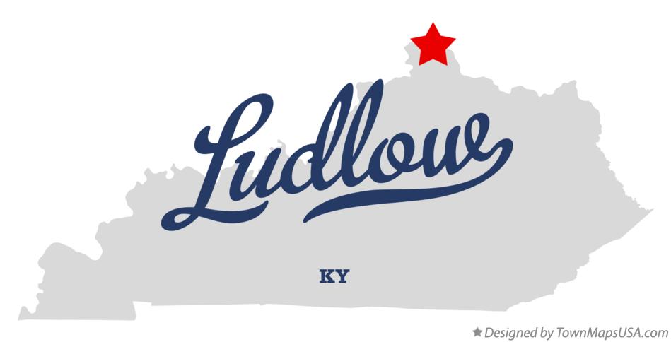 Map of Ludlow Kentucky KY