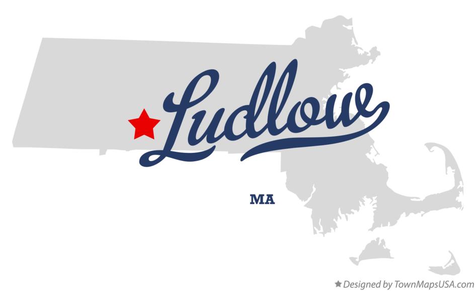 Map of Ludlow Massachusetts MA