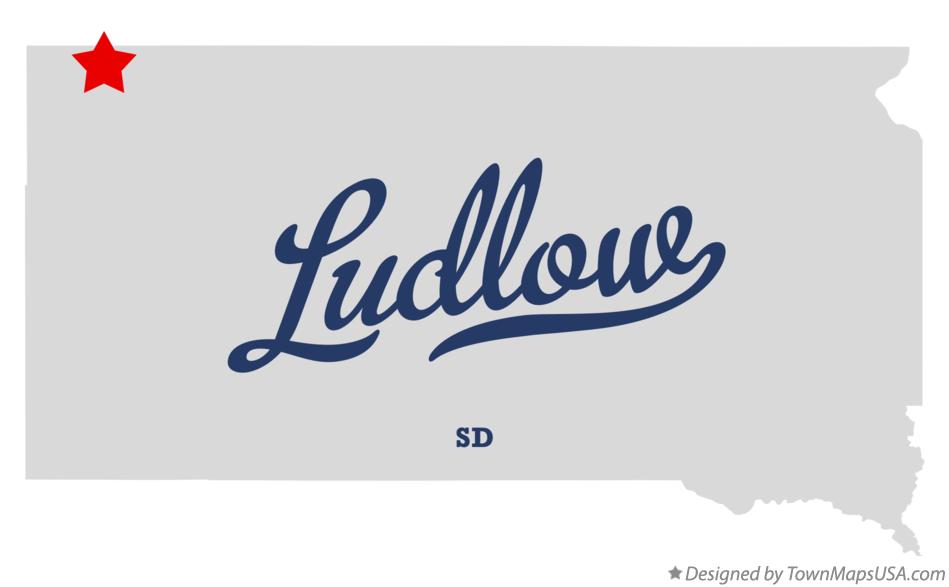 Map of Ludlow South Dakota SD