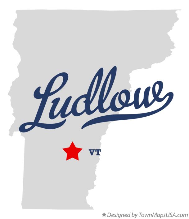 Map of Ludlow Vermont VT