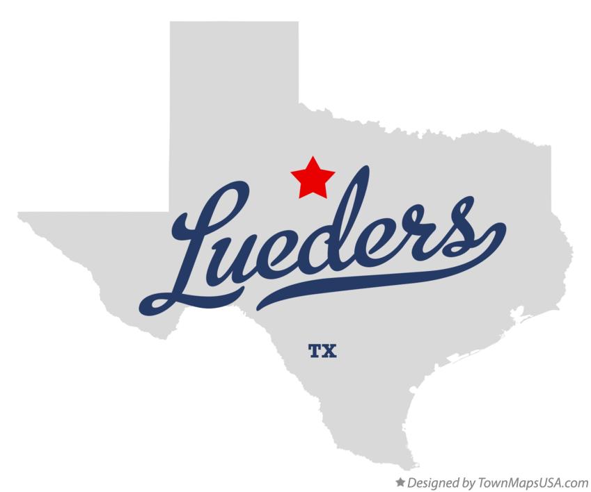 Map of Lueders Texas TX