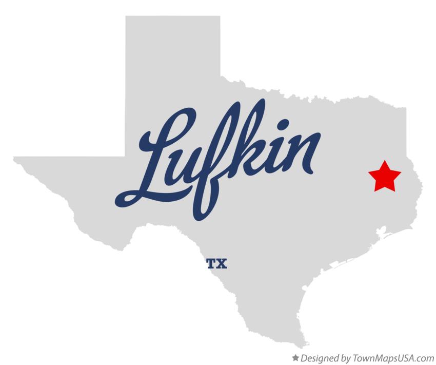 Map of Lufkin Texas TX