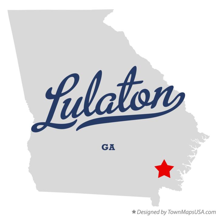 Map of Lulaton Georgia GA