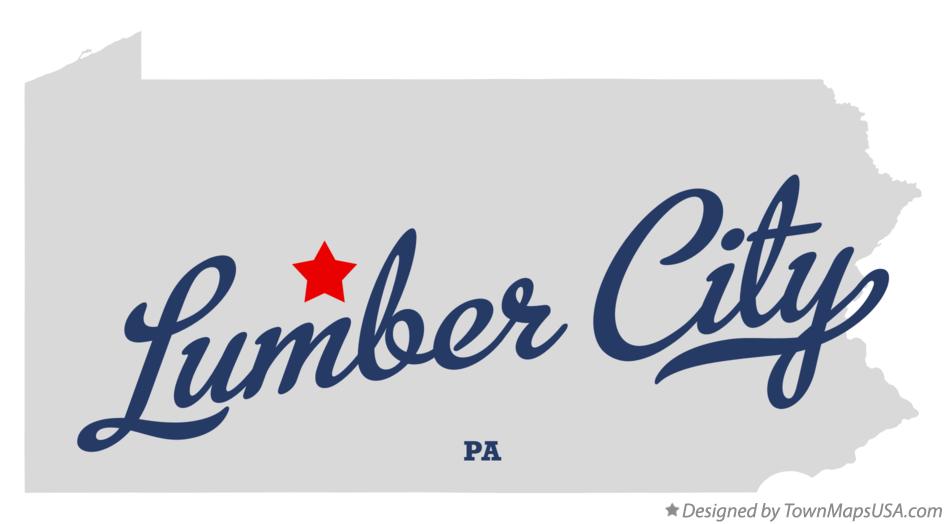 Map of Lumber City Pennsylvania PA