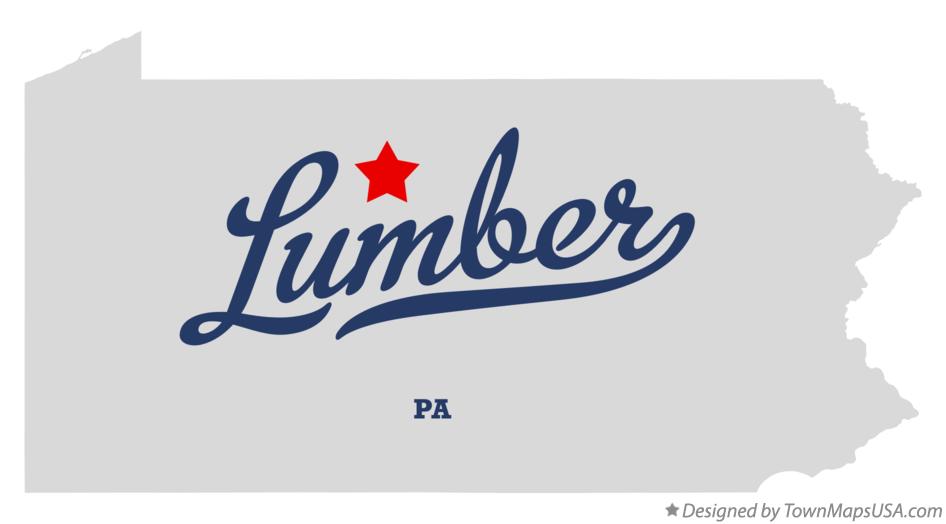 Map of Lumber Pennsylvania PA